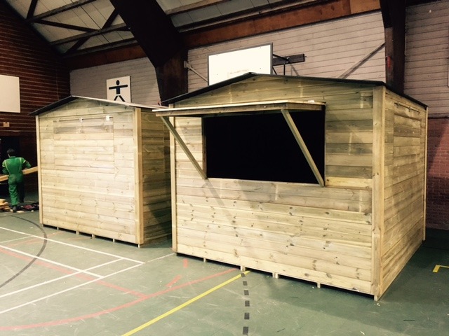 Noordschalet 3 op 3 meter met dubbele achterdeur