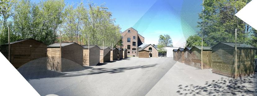 Meerdere professioneel geplaatste houten chalets — grote voorraad